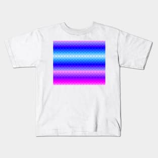 Pink Purple Blue Gradient Scales Kids T-Shirt